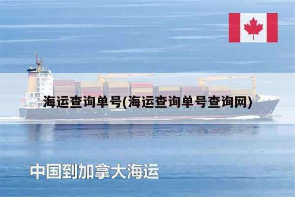海运查询单号(海运查询单号查询网)