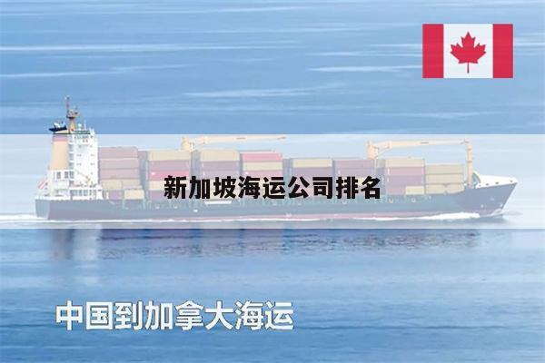 新加坡海运公司排名