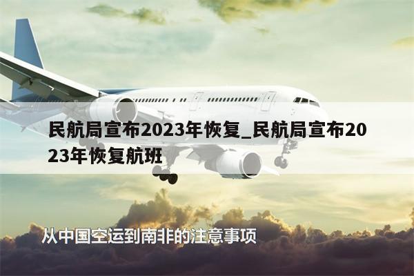 民航局宣布2023年恢复_民航局宣布2023年恢复航班